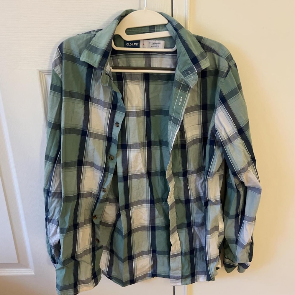 Lightweight Blue Old Navy Plaid Shirt